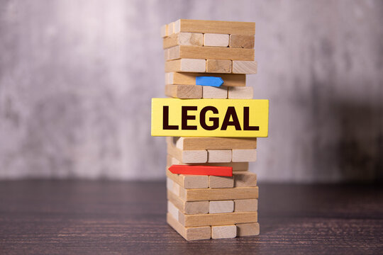 Colorful block with text LEGAL