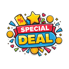 Special Deal Announcement with Colorful Icons