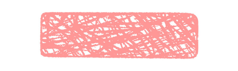 Pink sketchy rectangle box with scribble crayon frame and fluid quote background. Graphic rectangle and frame use as a playful backdrop for creative text or message layouts.