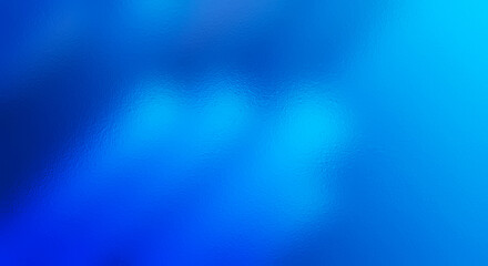 Fototapeta premium Vibrant blue frosted glass background with gradient light effects and abstract texture
