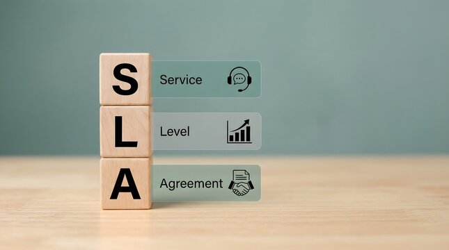 SLA service level agreement business concept