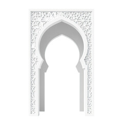 Fototapeta premium A decorative arch with geometric patterns and shapes