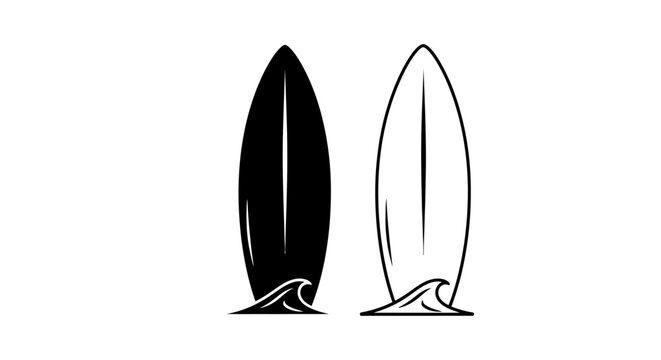 Surfboard wave icon design vector illustration Vector