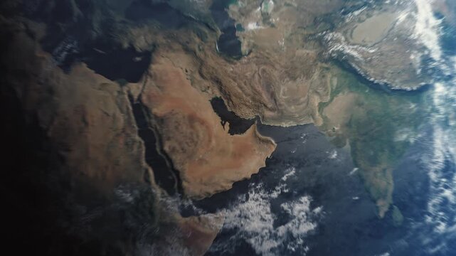 Cinematic Earth Zoom into Clouds: UAE - Dubai 4k