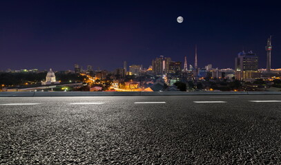 Obraz premium outdoor road city building landscape sky night highway cityscape street travel 