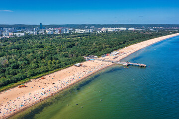 Baltic Sea in Gdansk Brzezno at summer with yachts and sail boats, Poland. © Patryk Kosmider