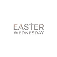 Modern Typographic Easter Wednesday Vector