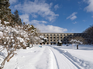 静寂に包まれた笹流れダムの冬