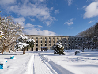 静寂に包まれた笹流れダムの冬