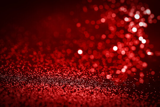 St. Valentine's day background with shiny glitter and bokeh lights. Greeting card or poster design