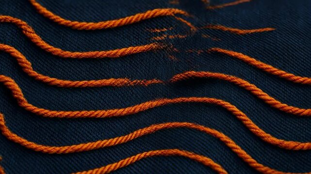 Elegance in Threads: Close-up of intricately embroidered patterns. The textured threads weave a tapestry of artistry, highlighting the delicate artistry and masterful craftsmanship. 