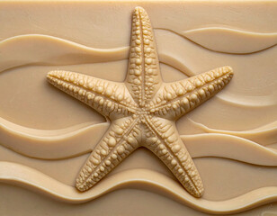 3-Dimensional Sculpture of an Aquatic Starfish in the Sand 4