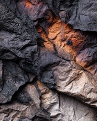 Abstract Textured Surface With Crinkled Paper