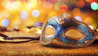 Carnival Mask On A Festive Background