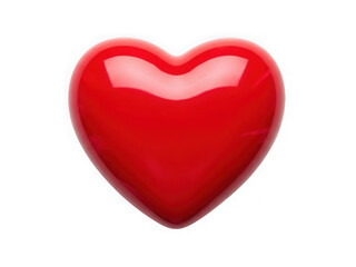 Fototapeta premium Vibrant red heart shape on white background
