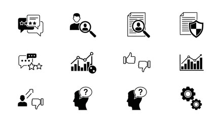 Fototapeta premium vector set of silhouettes of people