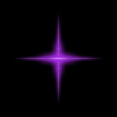Obraz premium Svg Glowing cross purple light line with radiant shine and beam effect. Futuristic energy streak with shimmer, flare, and neon glow. Perfect for digital highlights. Svg illustration