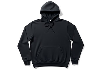 black hoodie sweatshirt mockup front view