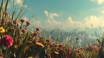 Colorful Wildflower Meadow Landscape