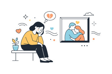 Artistic Emotional Response. Art and emotional connection. A calm scene of a viewer emotionally responding to artwork through posture and expression. Subtle