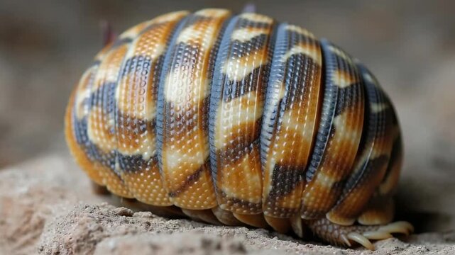 Babyarmadillo rollt sich