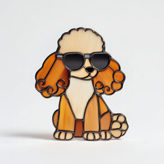 トイプードルステンドグラスチャーム