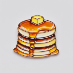 ホットケーキステンドグラスチャーム