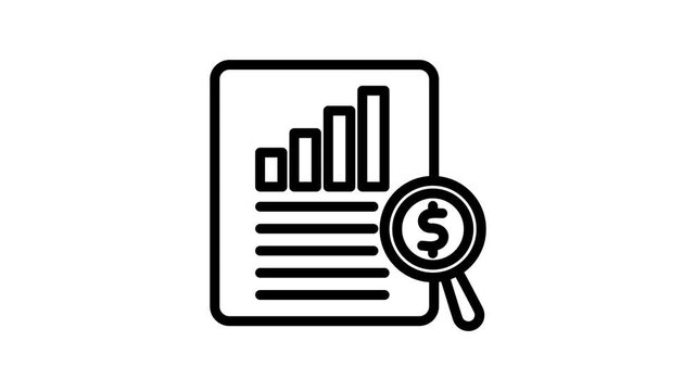 Case Study Outline Animation 2D Cartoon 4K Video. Relate To Product Offering, Marketing, Commerce And Shopping. Editable On Transparent Background Alpha Channel.