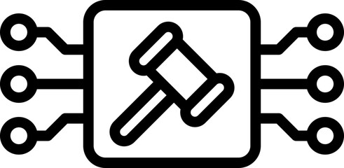 AI Regulation icon. Vector line icon