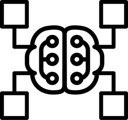 Machine Learning Model icon. Vector line icon