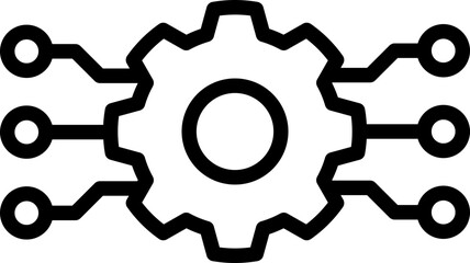 Inference Engine icon. Vector line icon
