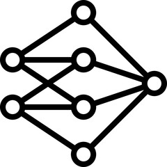 Neural Network icon. Vector line icon