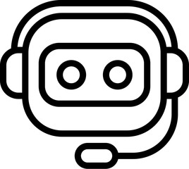 Virtual Assistant icon. Vector line icon