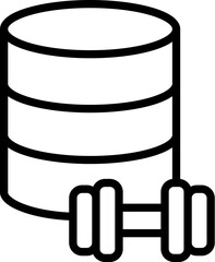 Training Data icon. Vector line icon