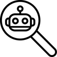 Explainable AI icon. Vector line icon