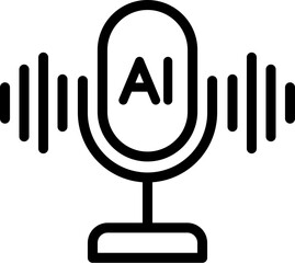 Voice Command icon. Vector line icon