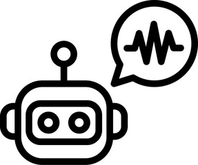Voice Command icon. Vector line icon