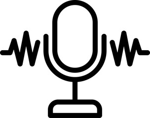 Voice Recognition icon. Vector line icon