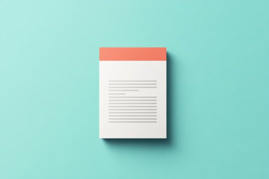 Minimalist flat ui design concept with clean edged tooltip block on soft teal background