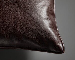 Closeup View Of A Dark Brown Glitter Pillow