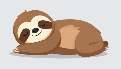 Sleeping Sloth Illustration