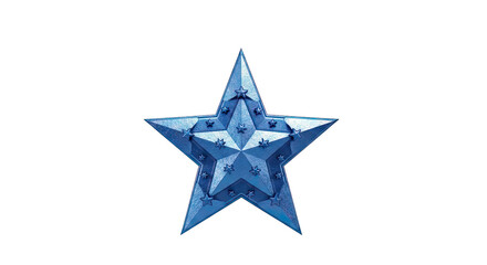 Obraz premium Blue Star Decoration with Multiple Stars