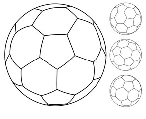 Fototapeta premium soccer balls outline