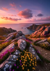 sunset over the river