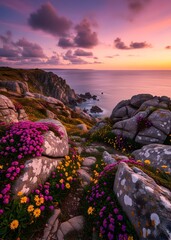 sunset over the river