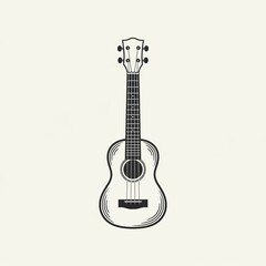 Naklejka premium Elegant ukulele illustration for music and art projects