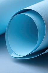 Light Blue Rolled Paper Abstract Composition