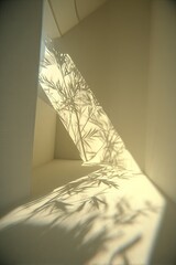 Abstract Interior Design With Sunlight Shadows