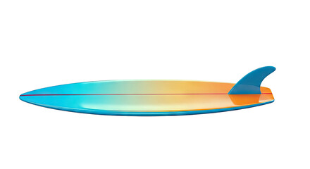 Colorful Surfboard with Blue Fin