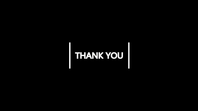 Thank you animation written text lettering whiteboard isolated white background ,Elegant and Warm Typography Motion Graphic animation for social media